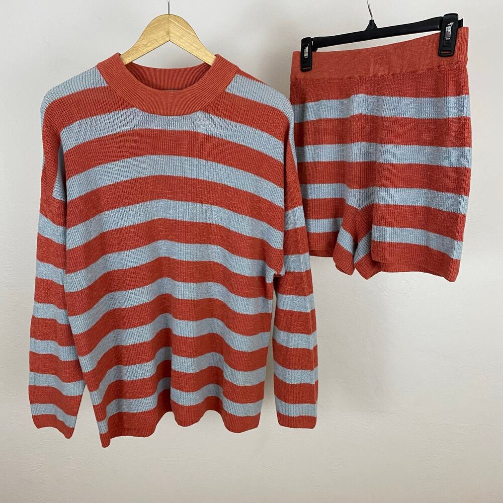 FP Beach - Free People Malibu Surf Sweater Set - Red Pear Combo - Size Small